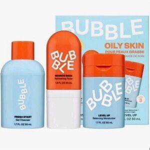Bubble Oily Skin Starter Kit Cleanser Mist Moisturizer